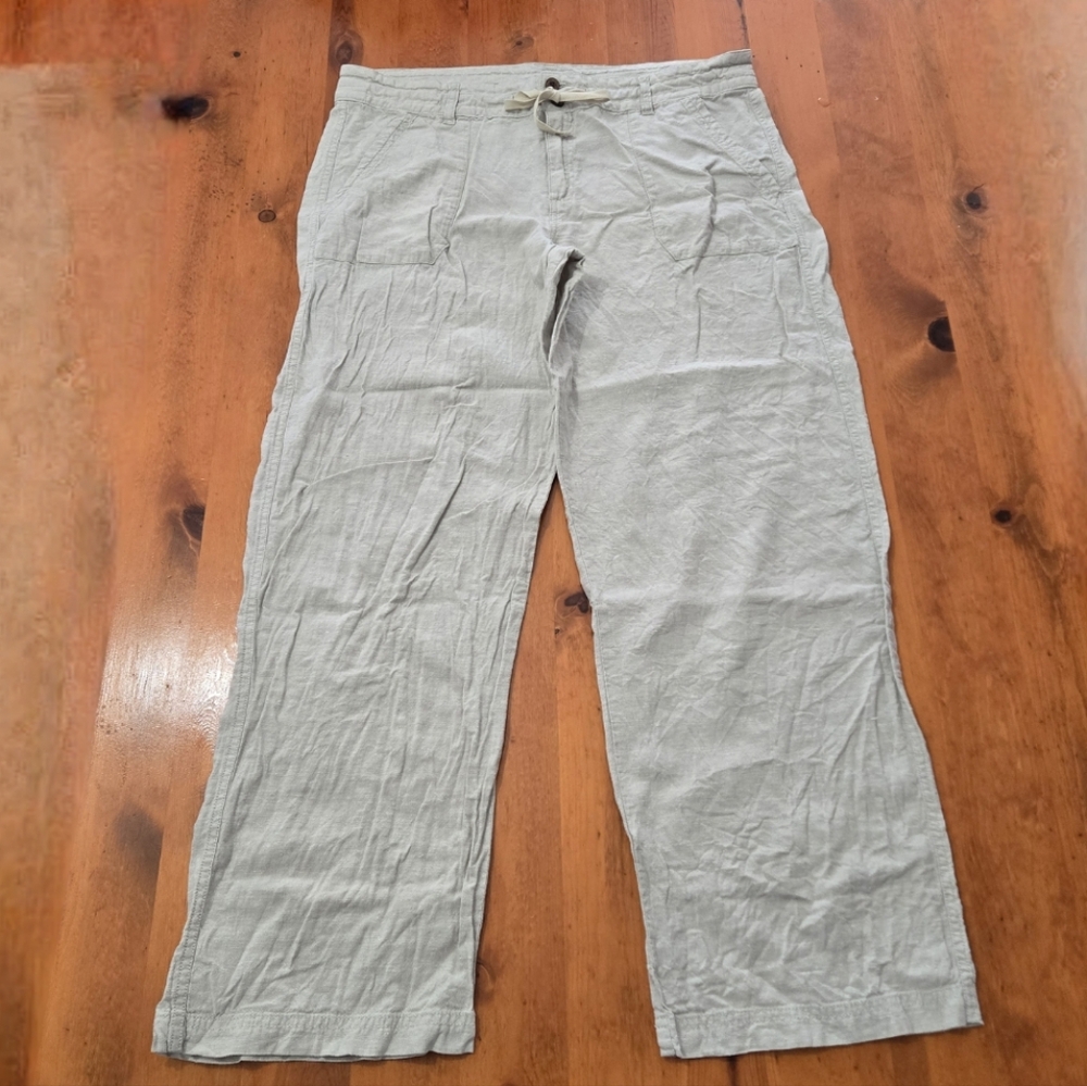Patagonia Cotton and Hemp Pants Size 14 Short Petite Grey Straight Leg